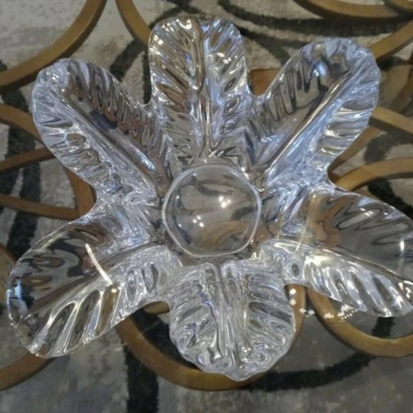 Rare Estate Mid Century Art Glass Vannes France Crystal French Centerpiece - Picture 4 of 4